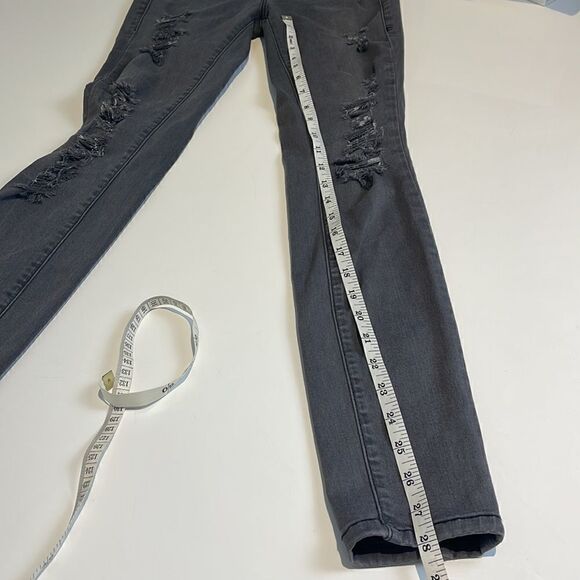 𝅺FRAME Denim Le Skinny de Jeanne Grey Shred - Picture 11 of 13